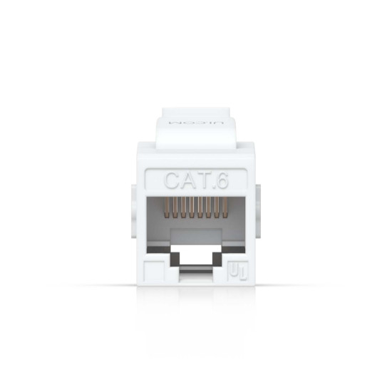 Conector Keystone Cat6 Pass-Through UniFi Ubiquiti, Pachet 12 buc., UACC-Keystone-Coupler-C6